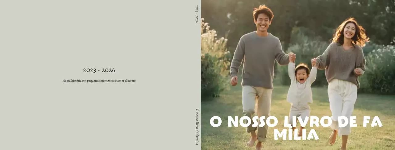Álbum de família simples bege