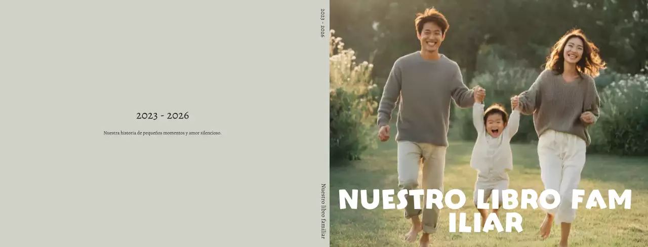Álbum familiar sencillo color beige
