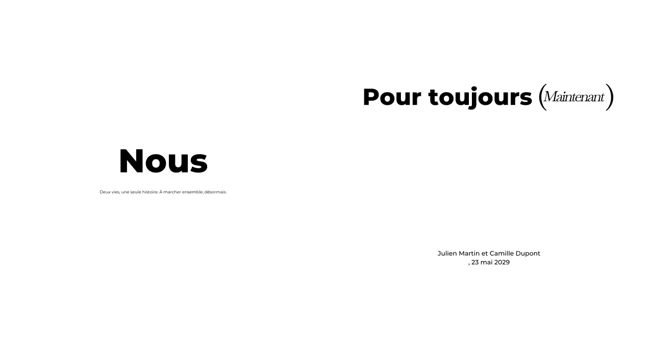 Guide de mariage minimaliste blanc