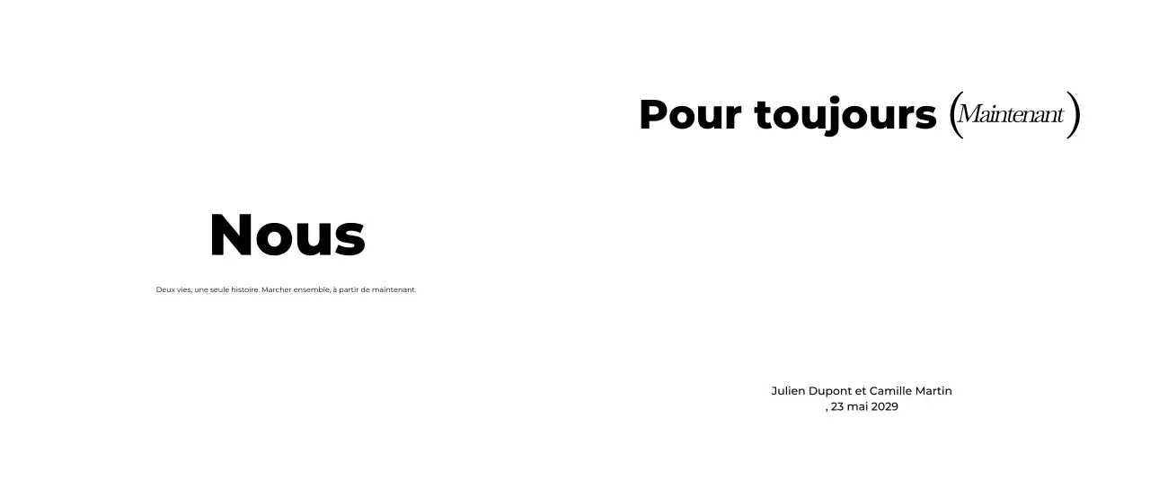 Invitation de mariage blanche et simple