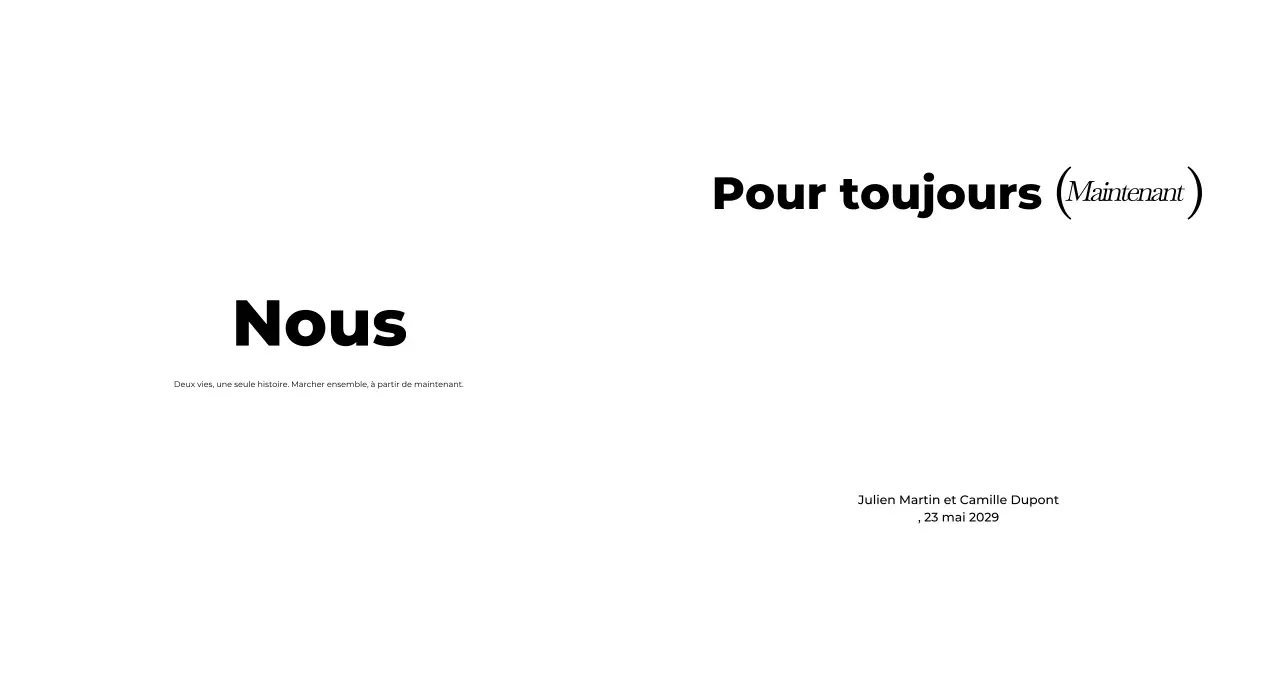 Guide de mariage minimaliste blanc