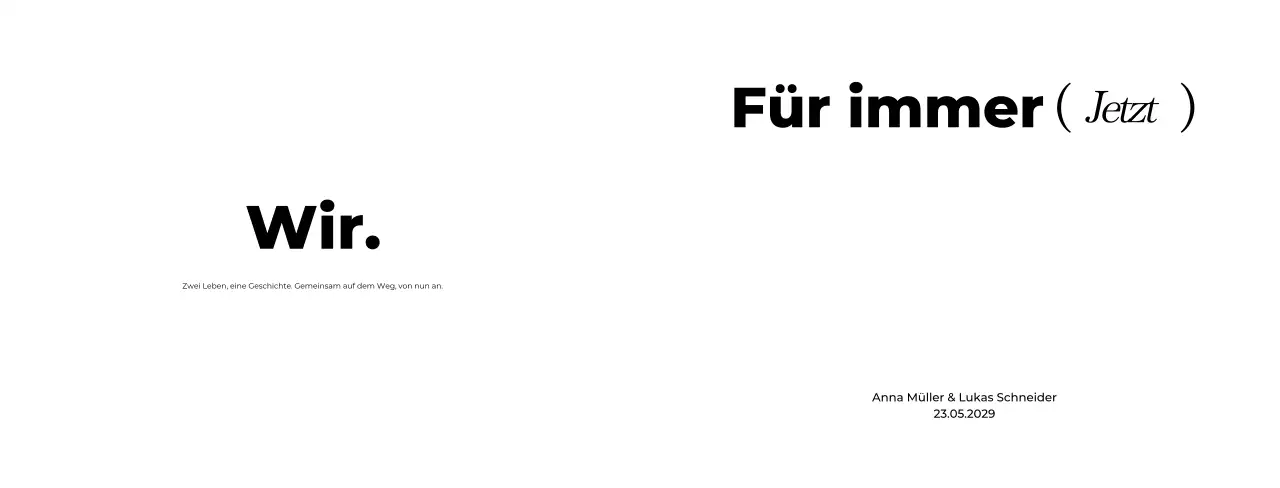 Reine weiße Hochzeitseinladung