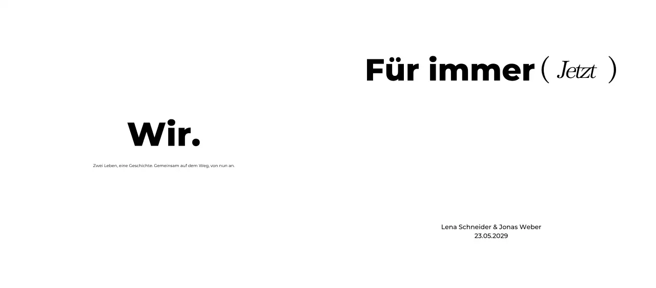 Schlichte weiße Hochzeitsfeier