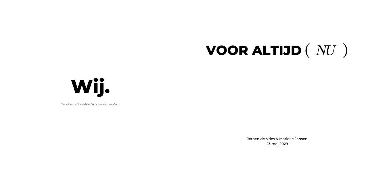 Witte minimalistische huwelijksverjaardag