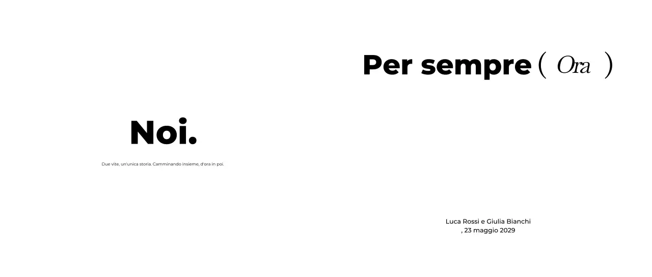 Invito di nozze semplice in bianco
