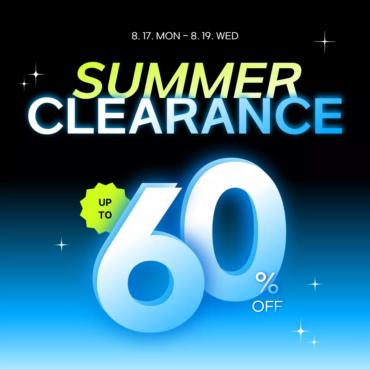 Blue Modern Summer Clearance Sale