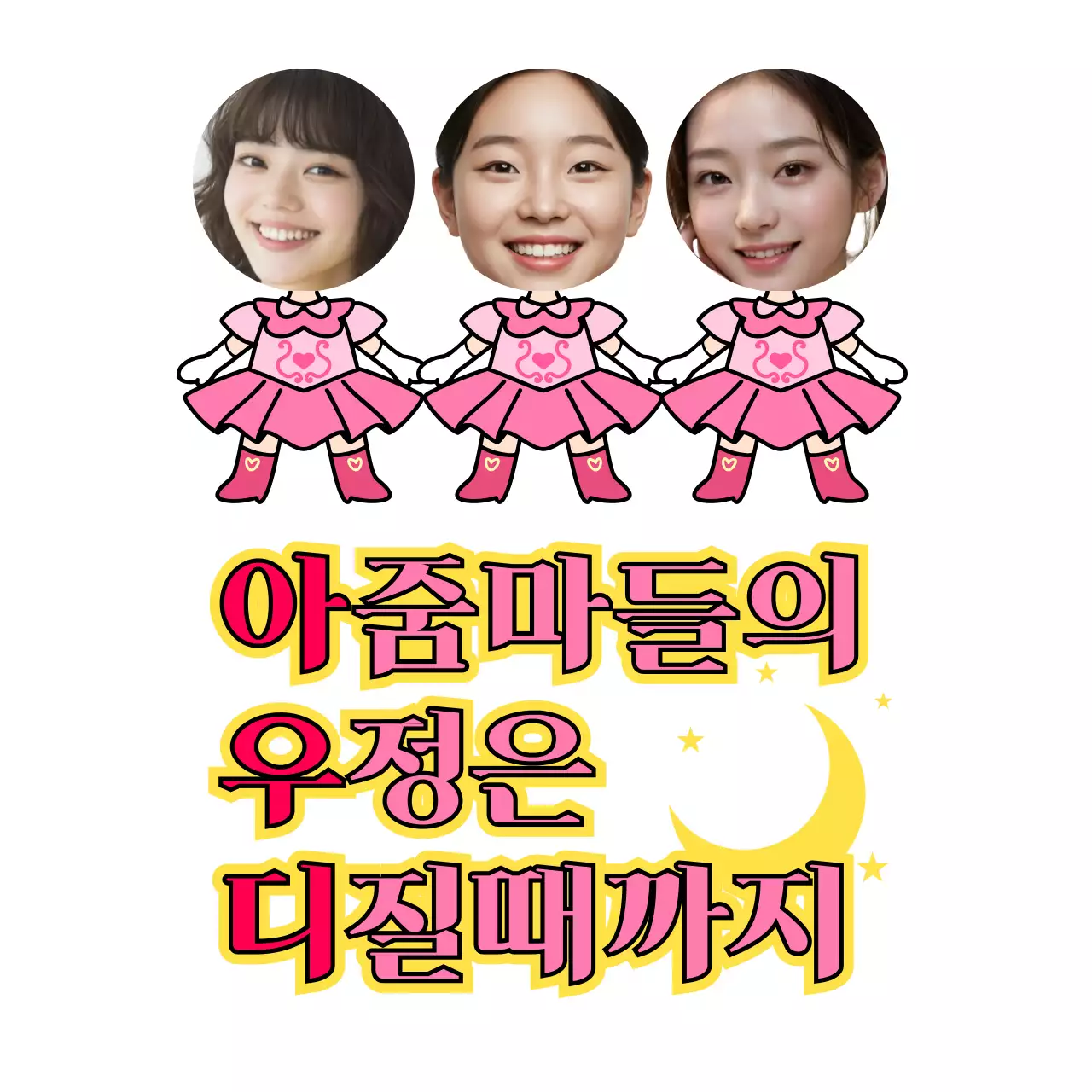 분홍 심플 우정 짤