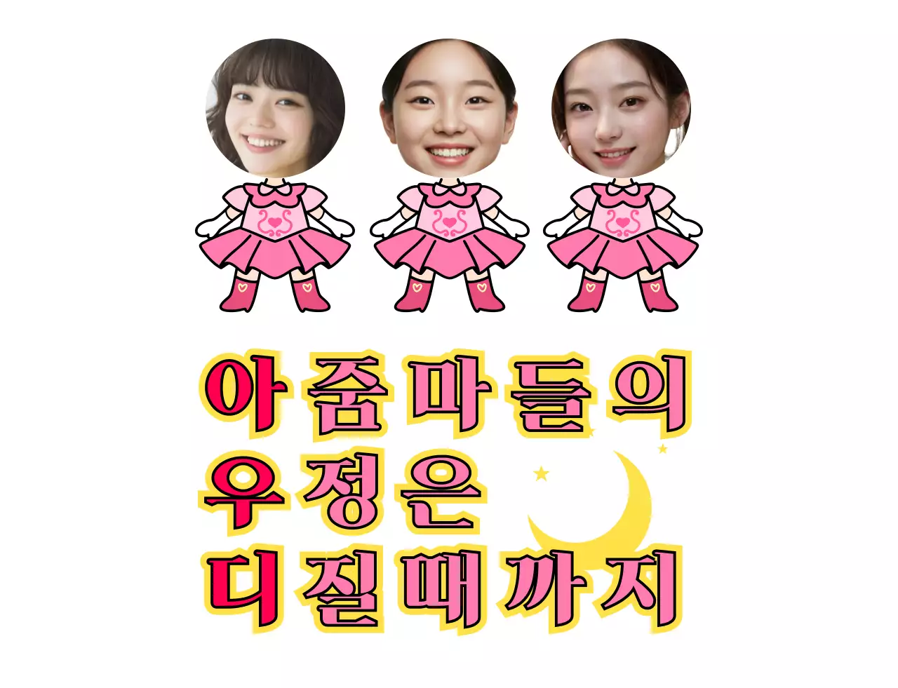 분홍 심플 우정 짤