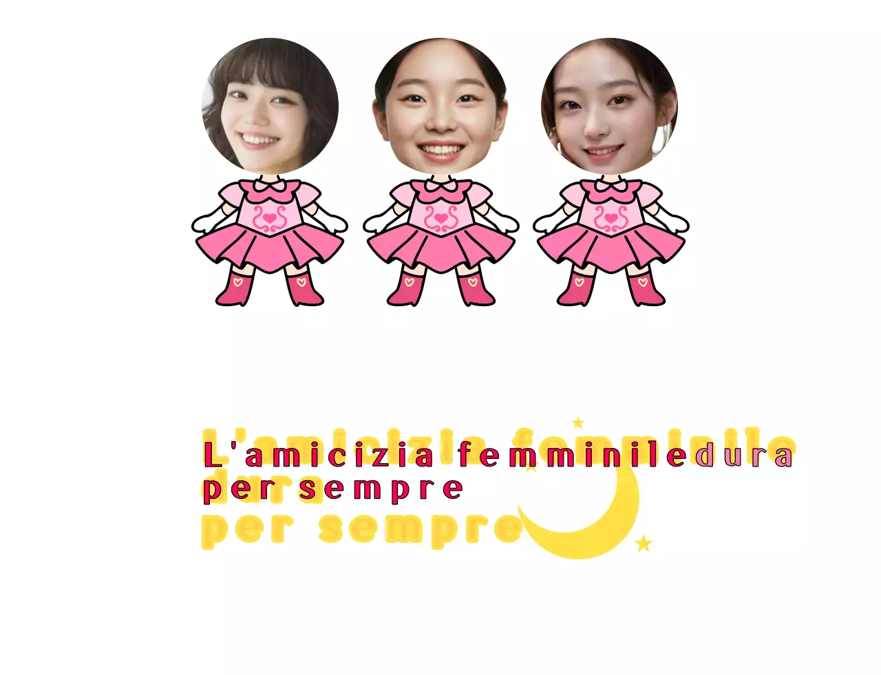 semplice foto rosa dell'amicizia