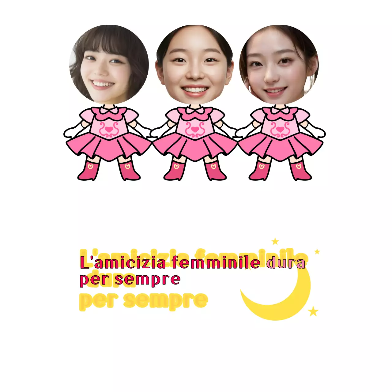 semplice foto rosa dell'amicizia