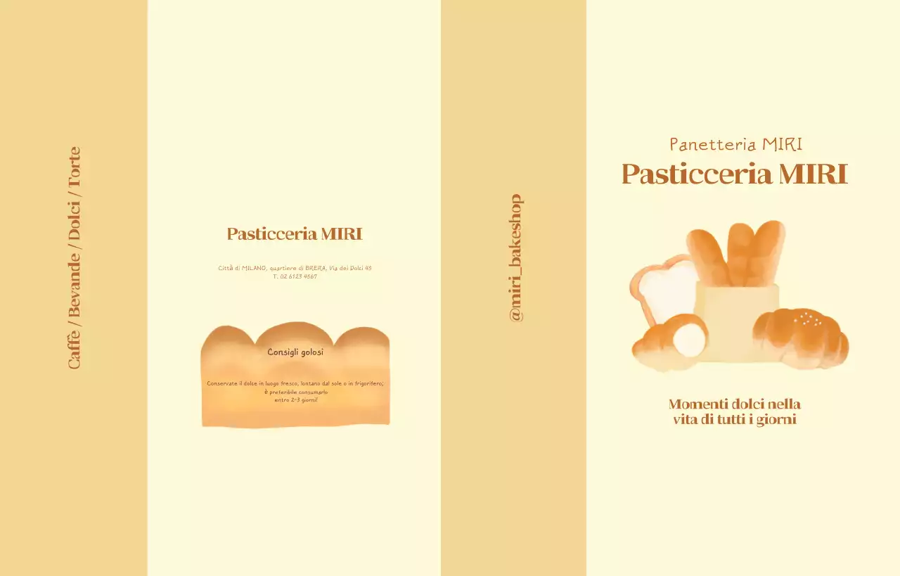 Promozione semplice panetteria beige