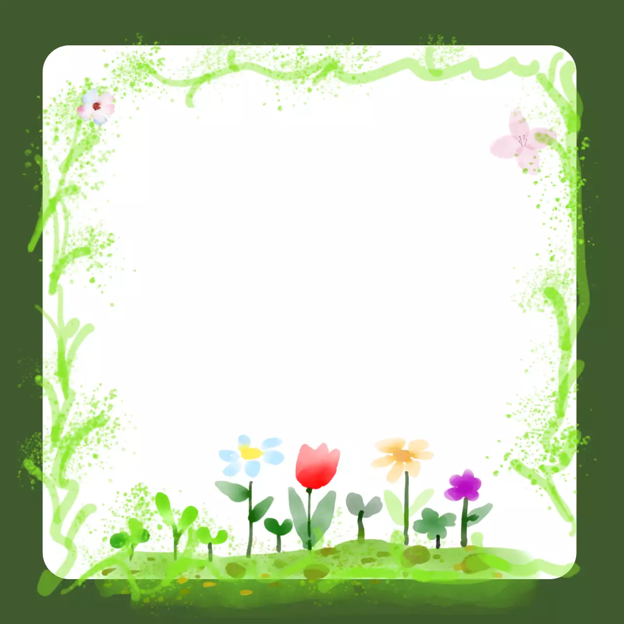 초록의 촉촉한 비밀정원 포토프레임