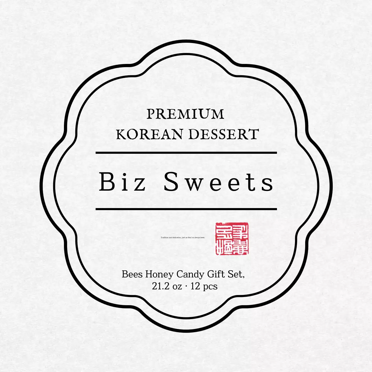 Promosi produk permen Korea putih sederhana.