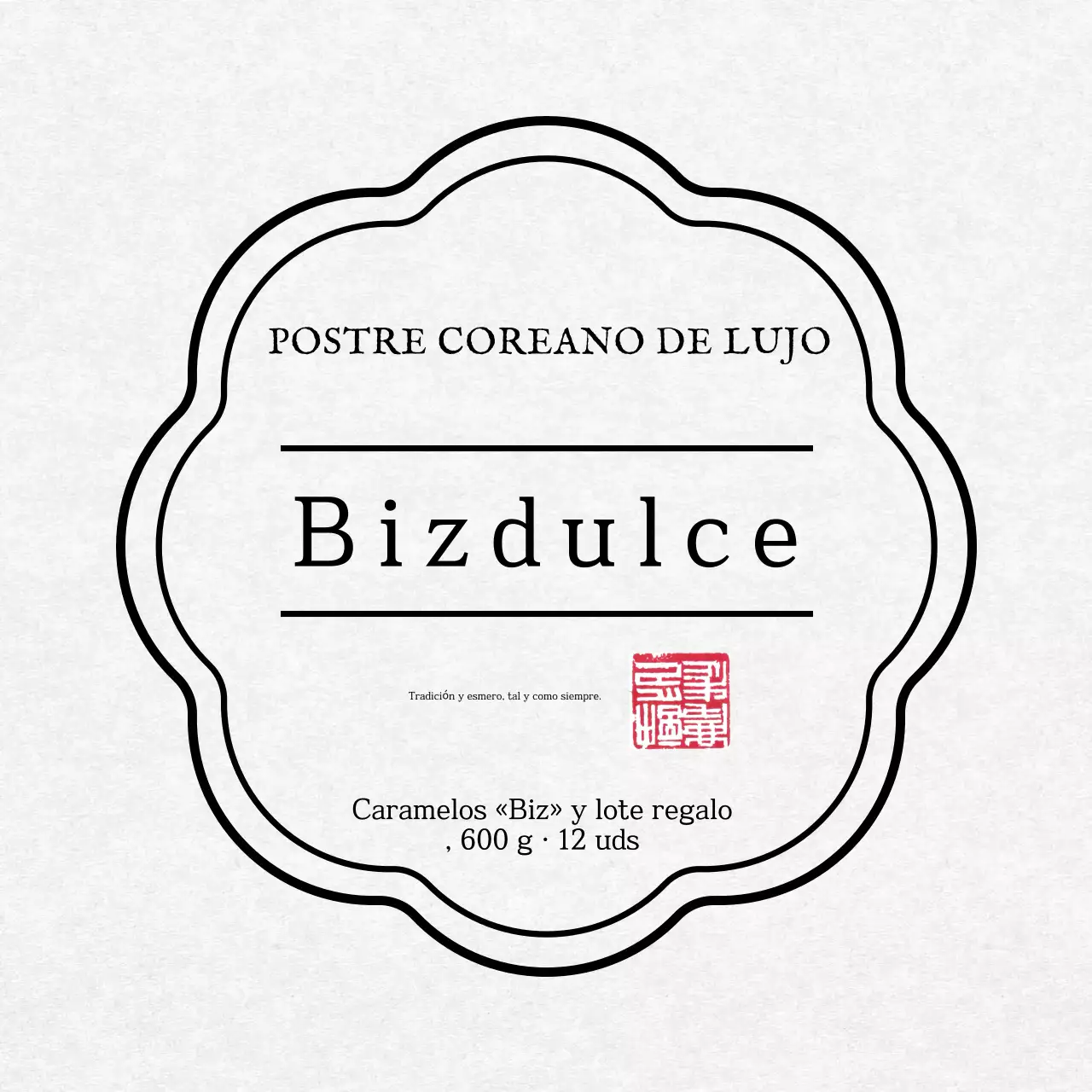 Promoción de un producto de confitería coreano sencillo y blanco