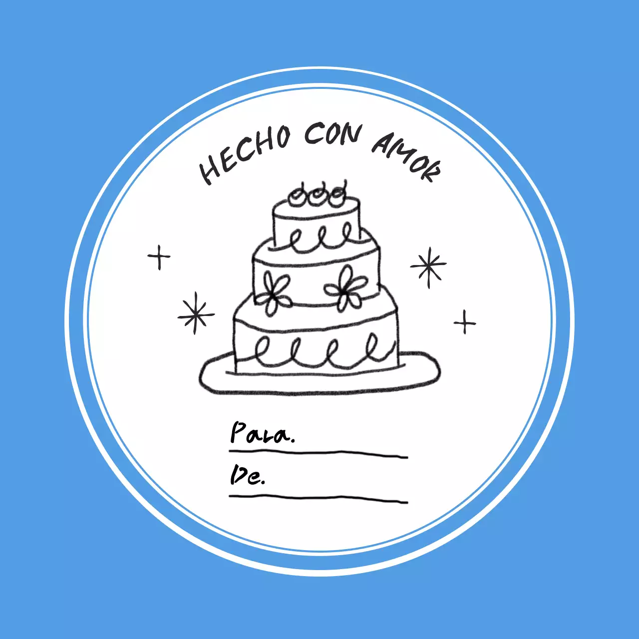 Papel de regalo azul sencillo para pastel