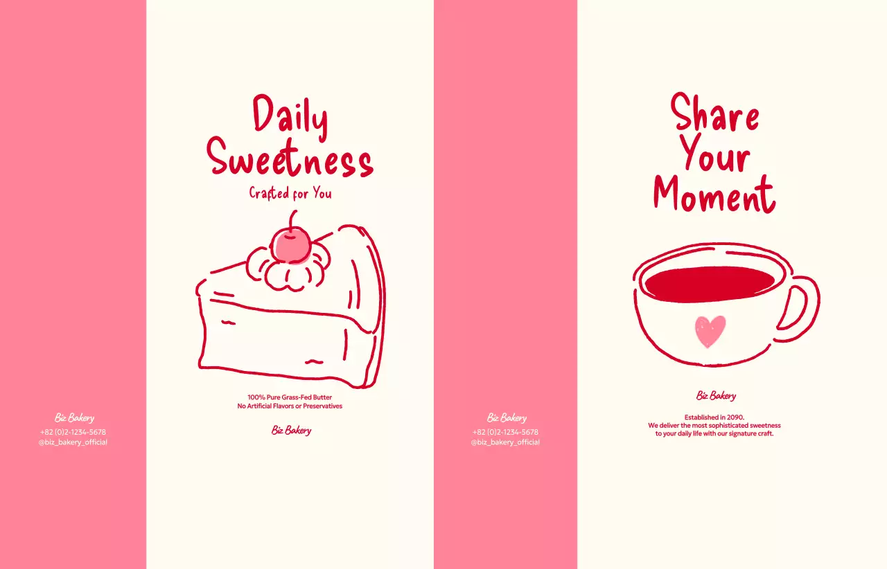 Promoção do Menu de Sobremesas Simples Rosa