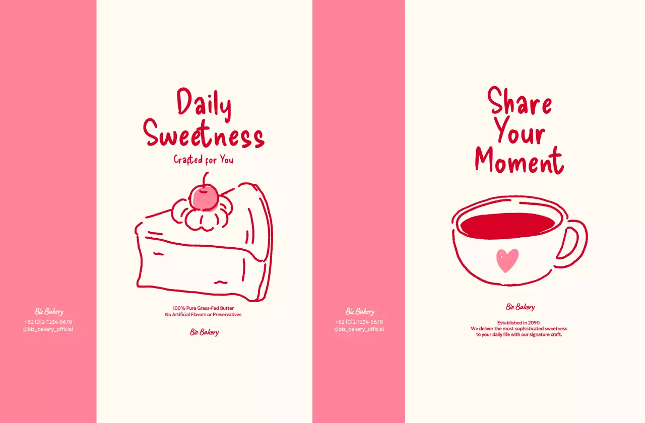 Promoção do Menu de Sobremesas Simples Rosa