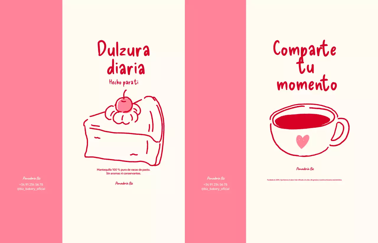 Promoción del menú de postres Pink Simple