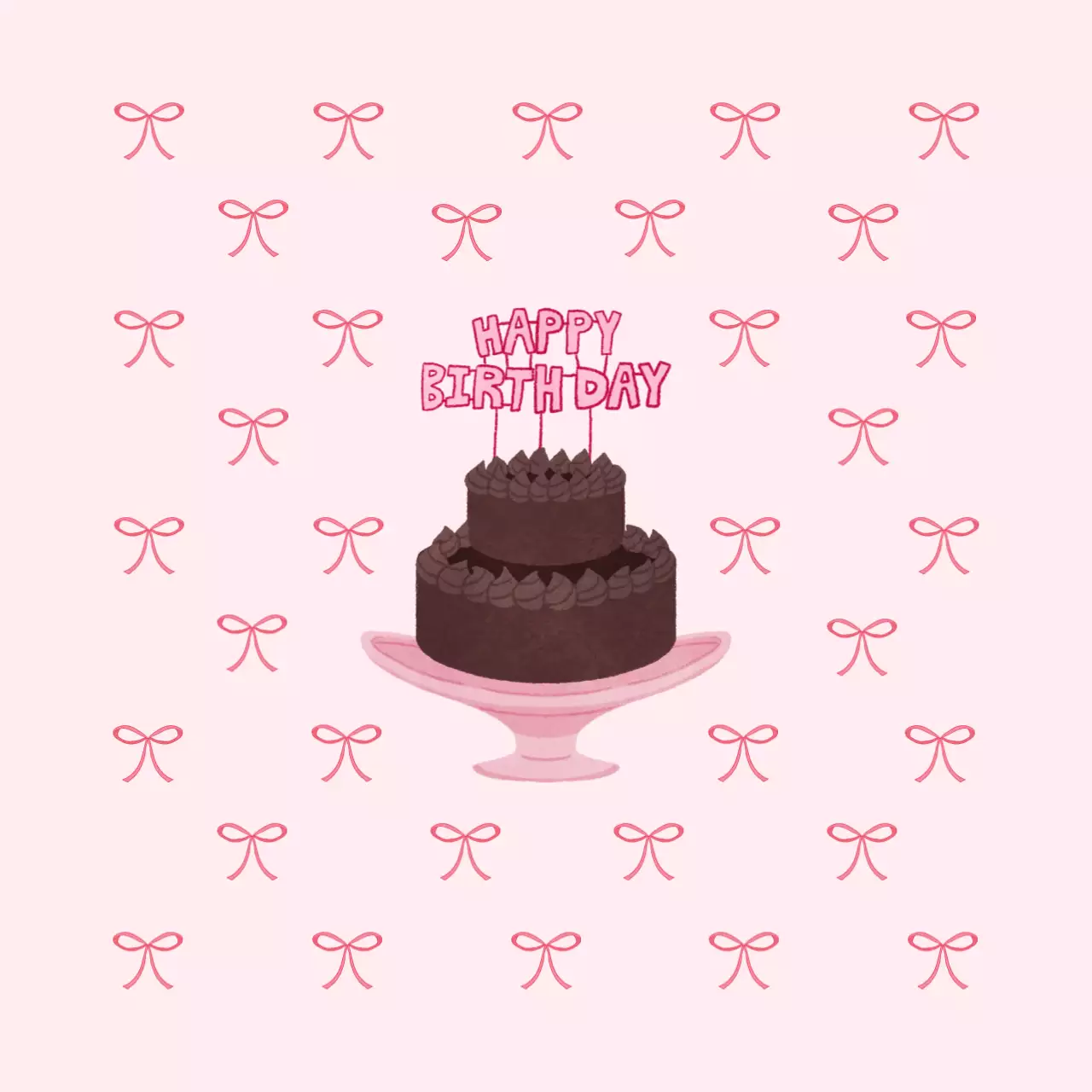 핑크 아기자기한 생일 축하 이벤트
