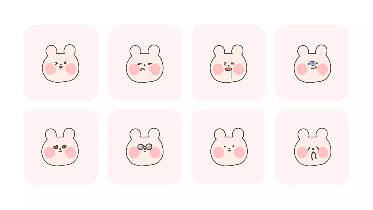 핑크 아기자기한 만화 짤