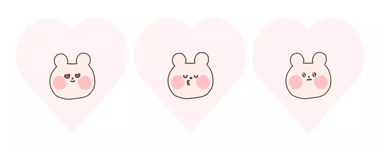 핑크 아기자기한 만화 짤