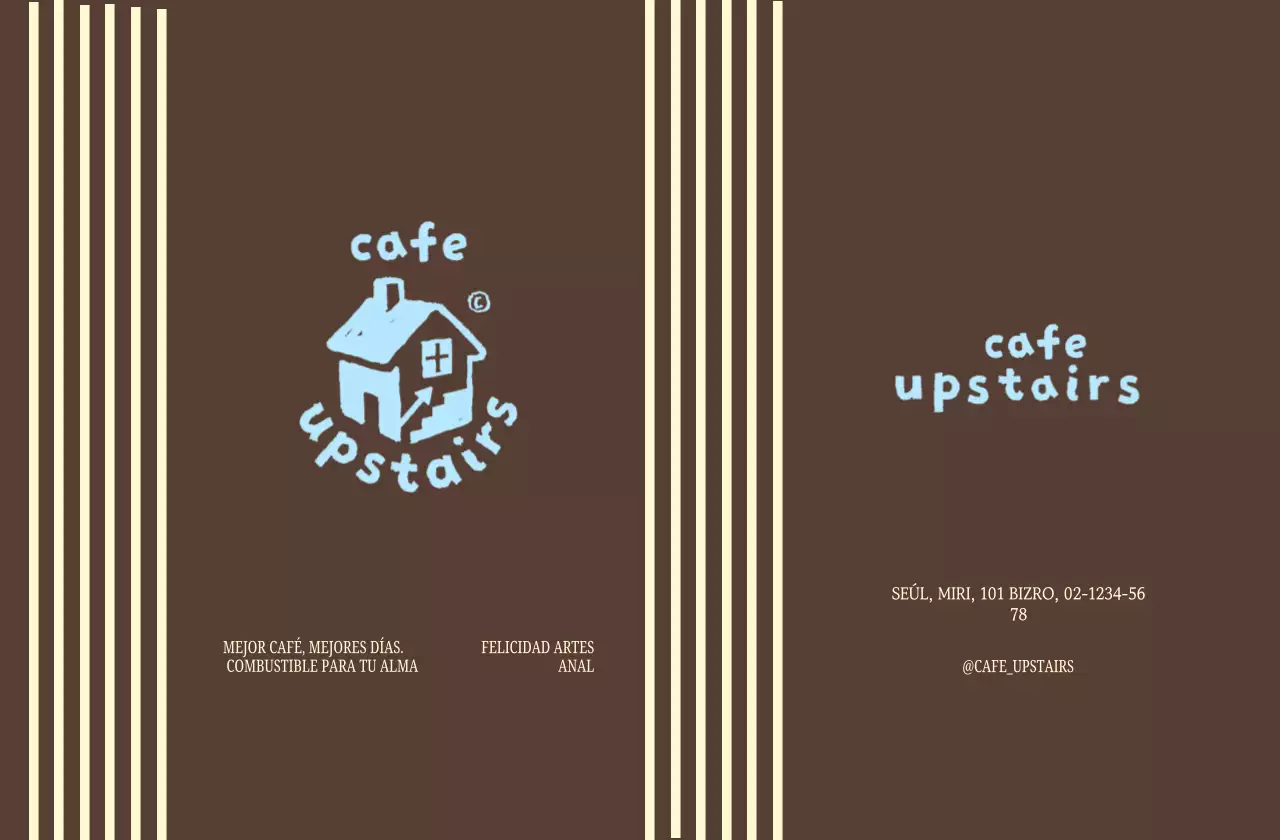 Promoción de cafetería minimalista marrón