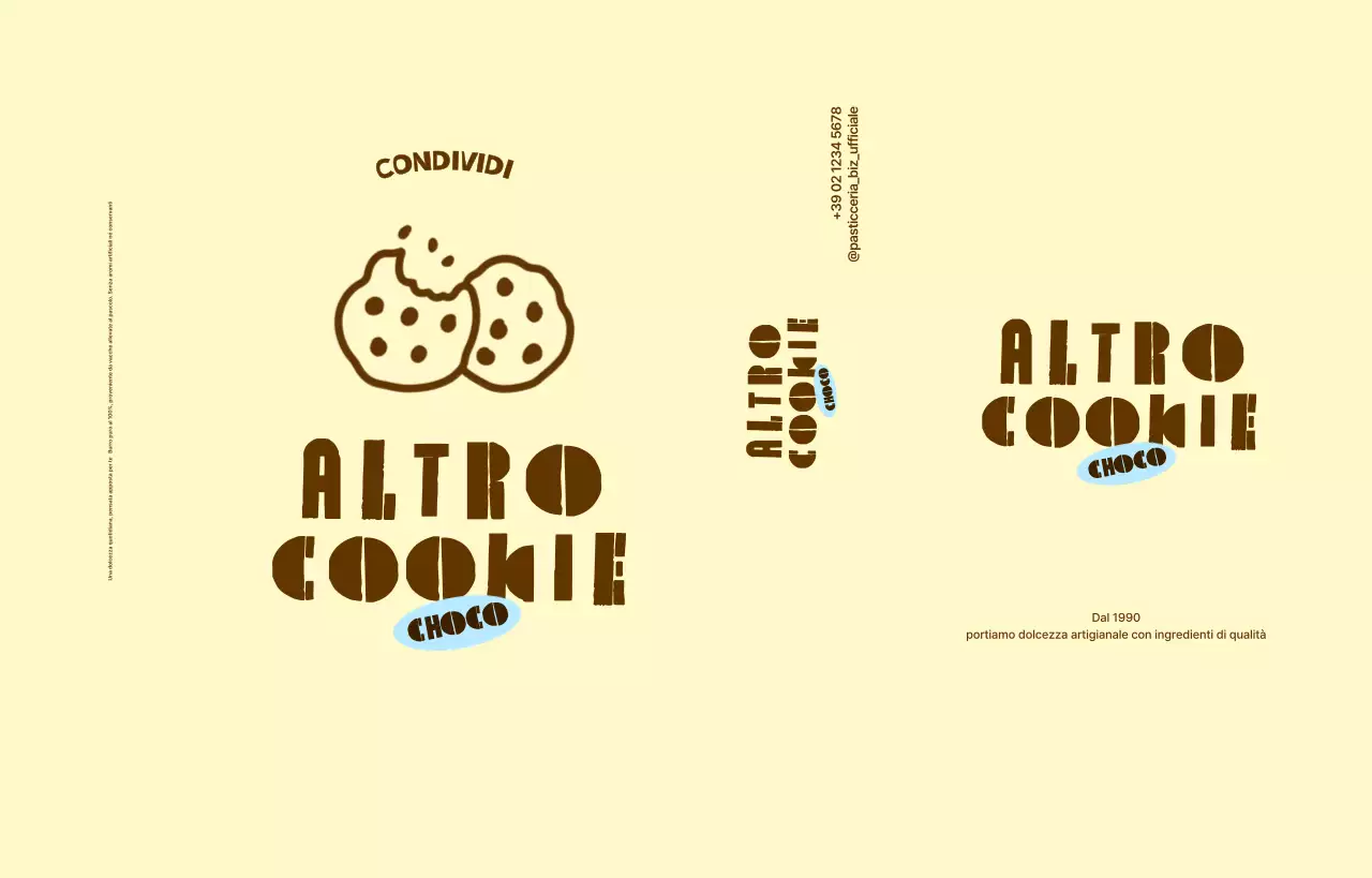 Promozione del prodotto Biscotto al Cioccolato Beige Semplice