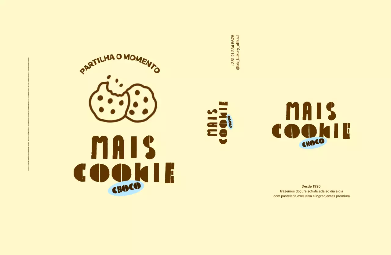 Promoção de produto: Biscoito de chocolate simples bege