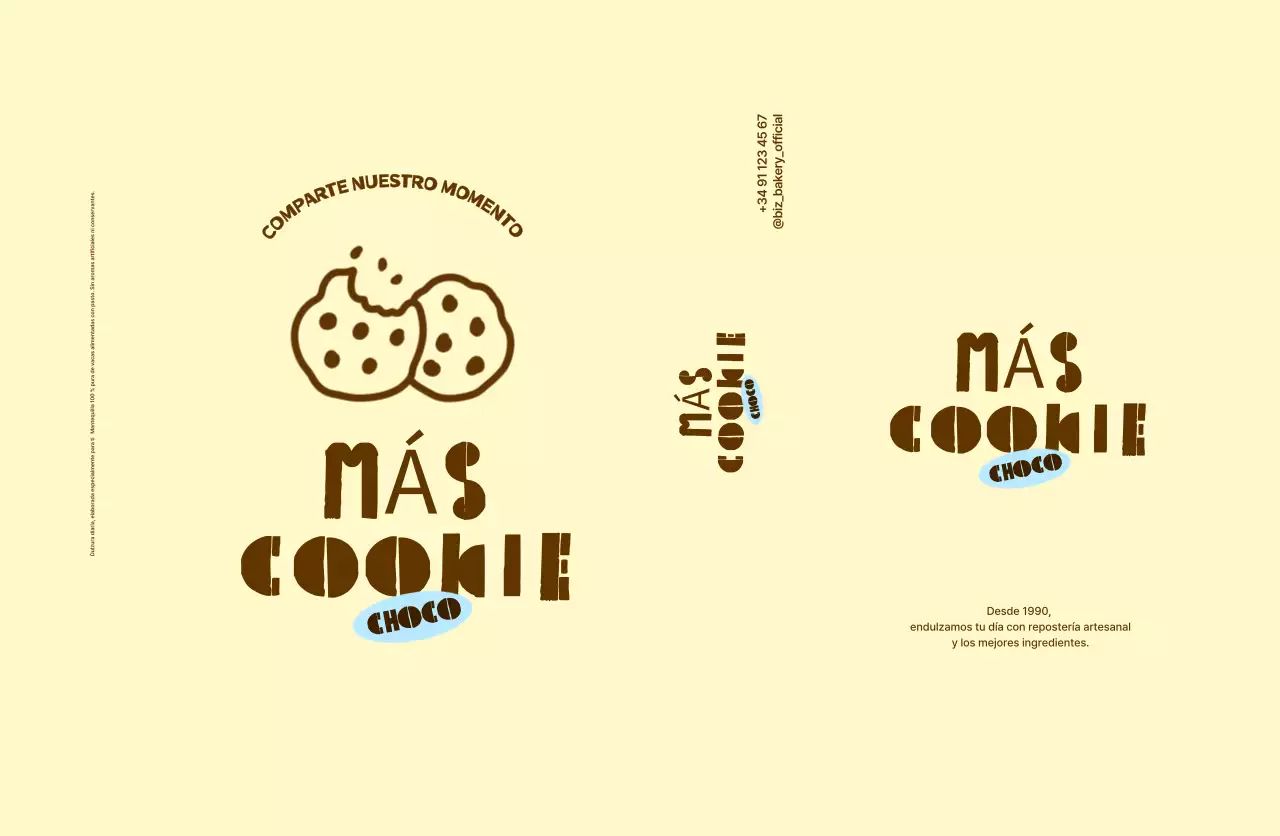 Promoción de producto: Galleta de chocolate sencilla color beige