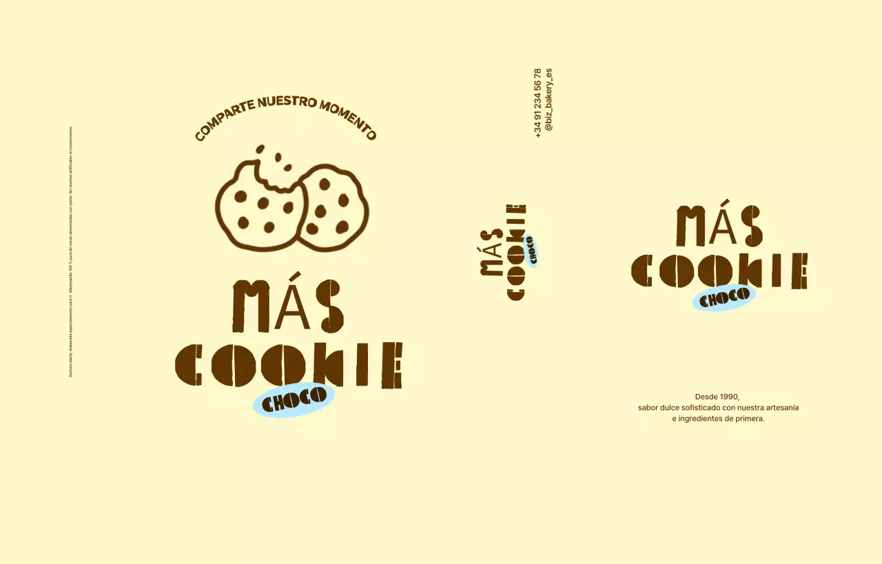 Promoción de producto: Galleta de chocolate sencilla color beige