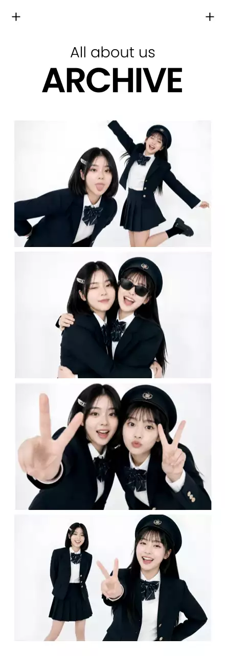 흰색 깔끔 학생 네컷사진