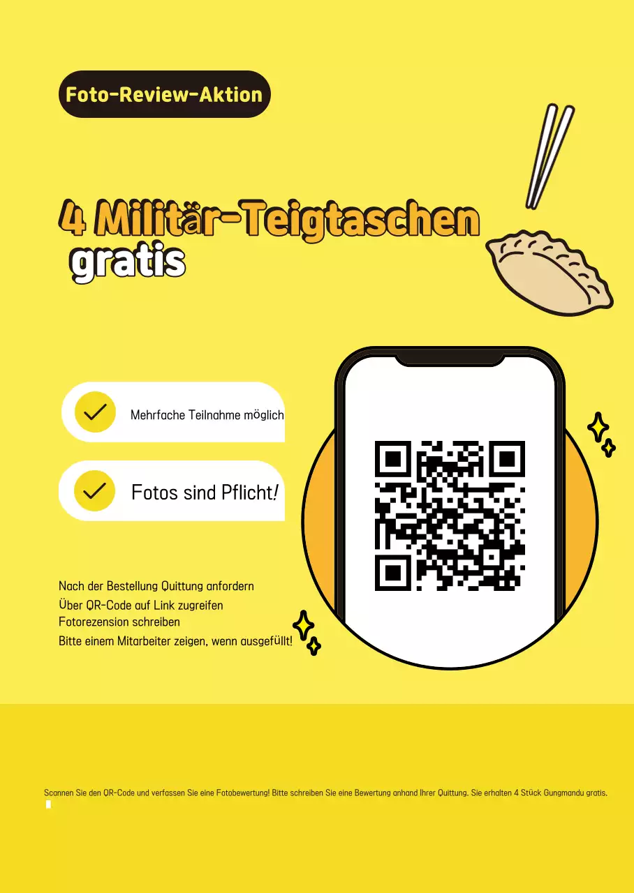 Gelbe, saubere gebratene Teigtaschen – Aktionsangebot