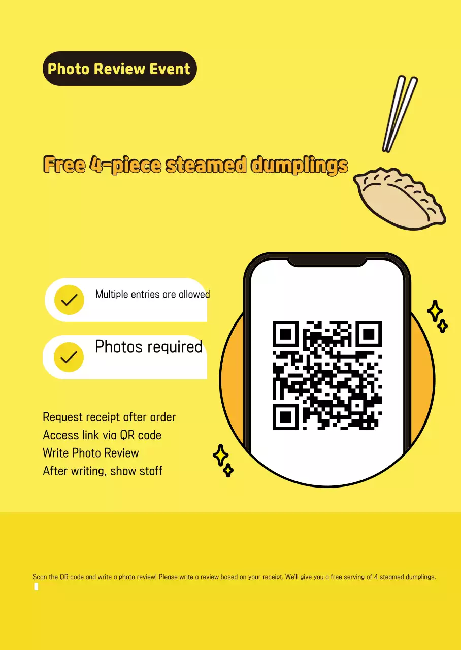 Yellow Clean Fried Dumpling Event Promotion