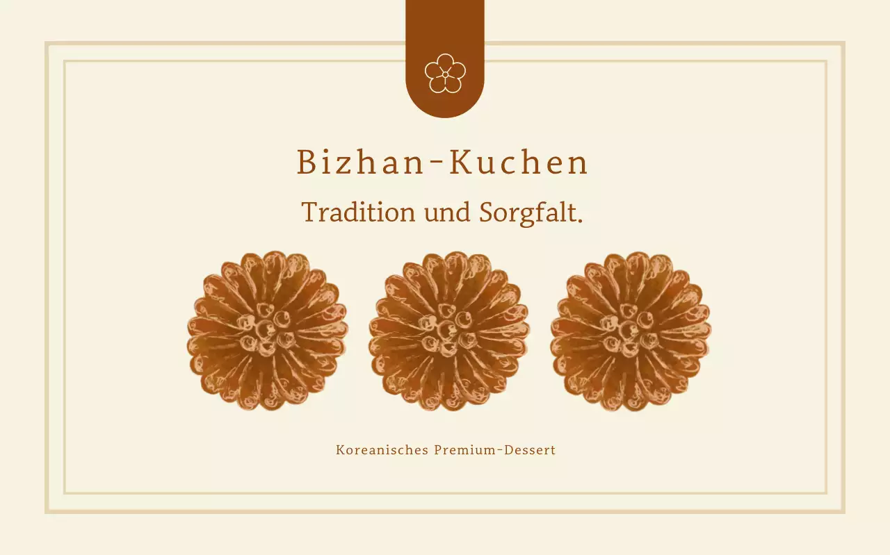 Beige Traditional – Markenwerbung für traditionelle Süßwaren