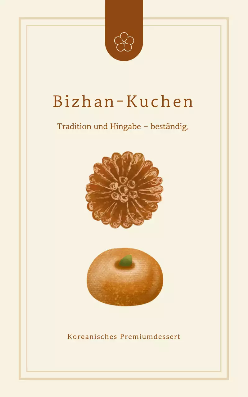 Beige Traditional – Markenwerbung für traditionelle Süßwaren