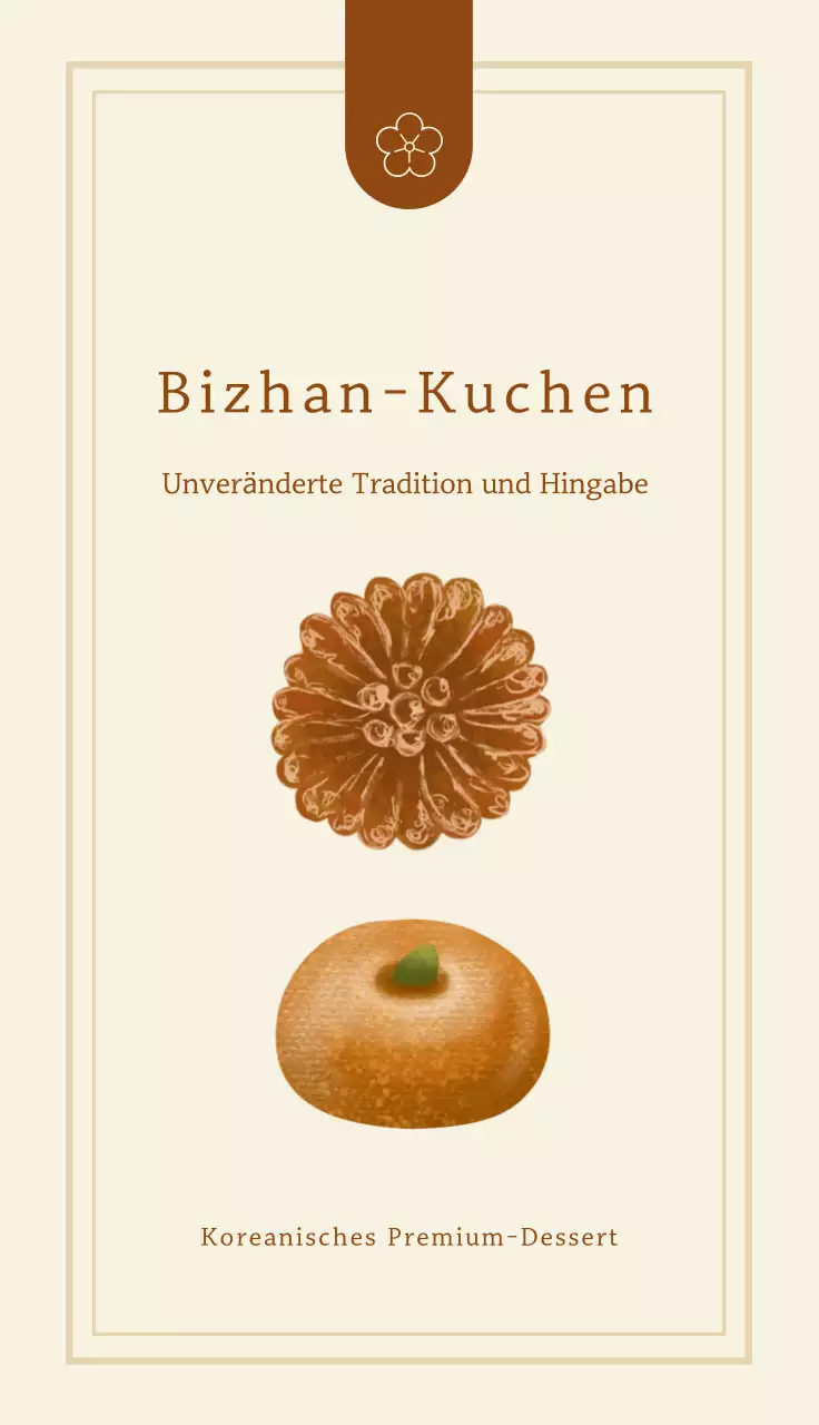 Beige Traditional – Markenwerbung für traditionelle Süßwaren
