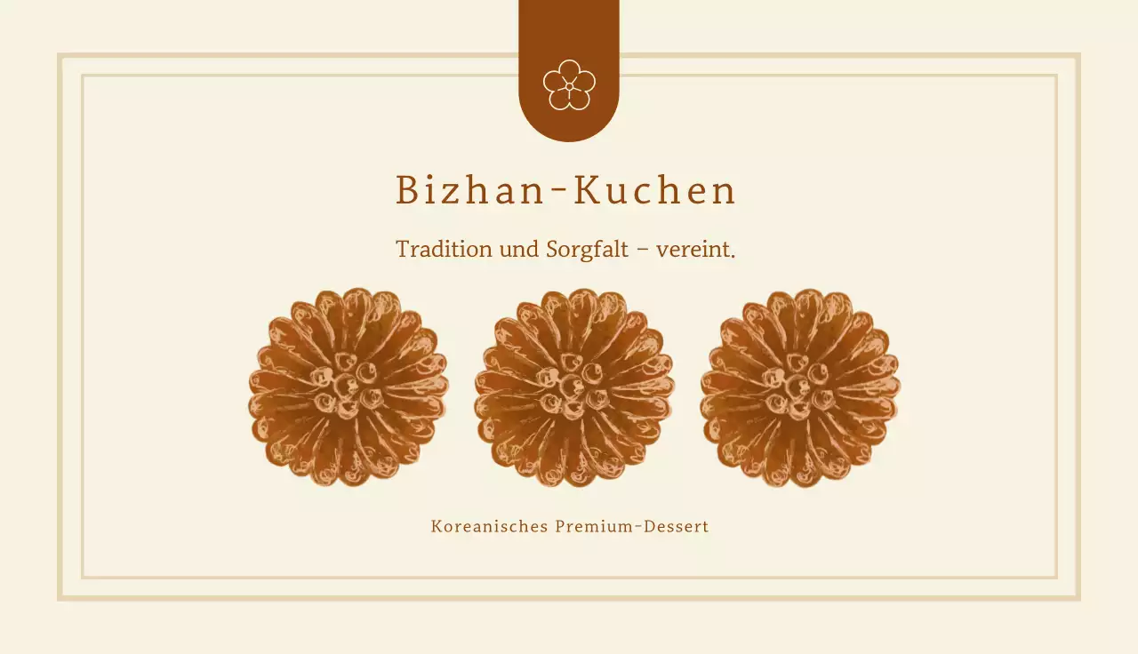 Beige Traditional – Markenwerbung für traditionelle Süßwaren