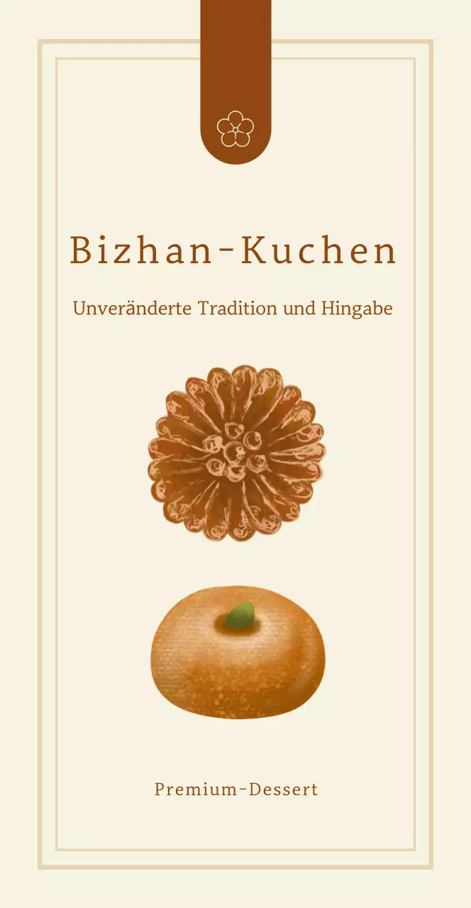 Beige Traditional – Markenwerbung für traditionelle Süßwaren