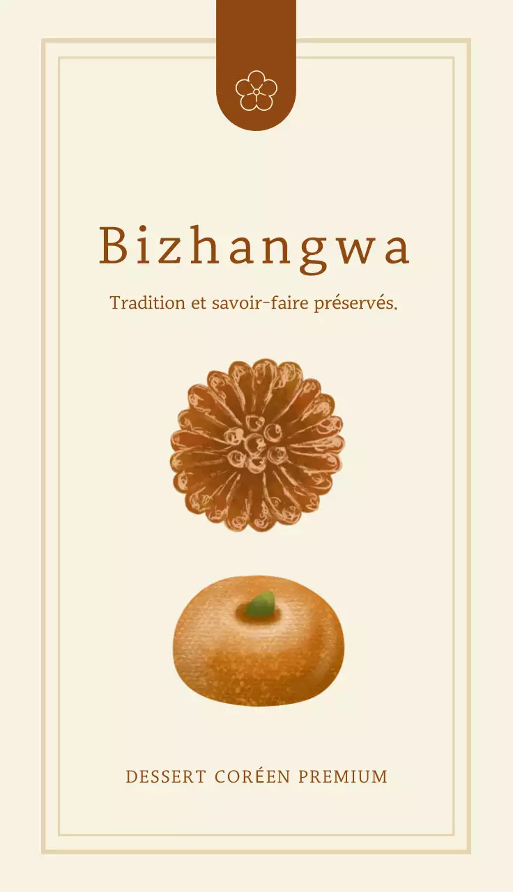 Promotion de marque de confiserie traditionnelle beige