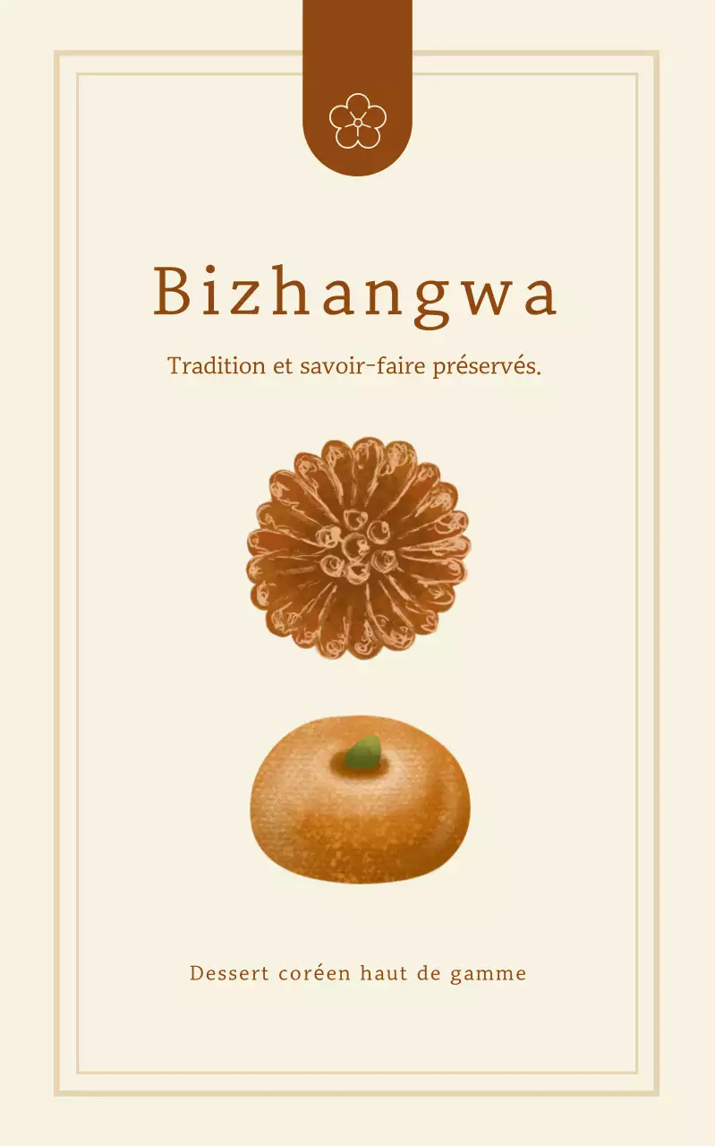 Promotion de marque de confiserie traditionnelle beige