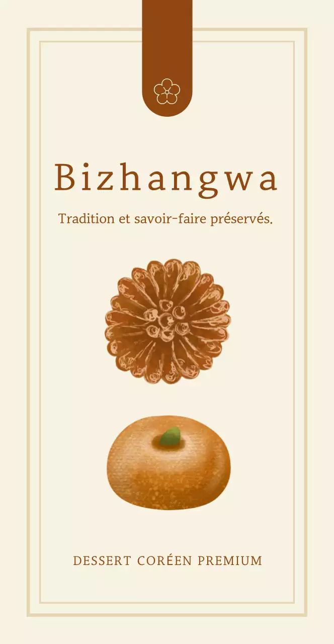 Promotion de marque de confiserie traditionnelle beige