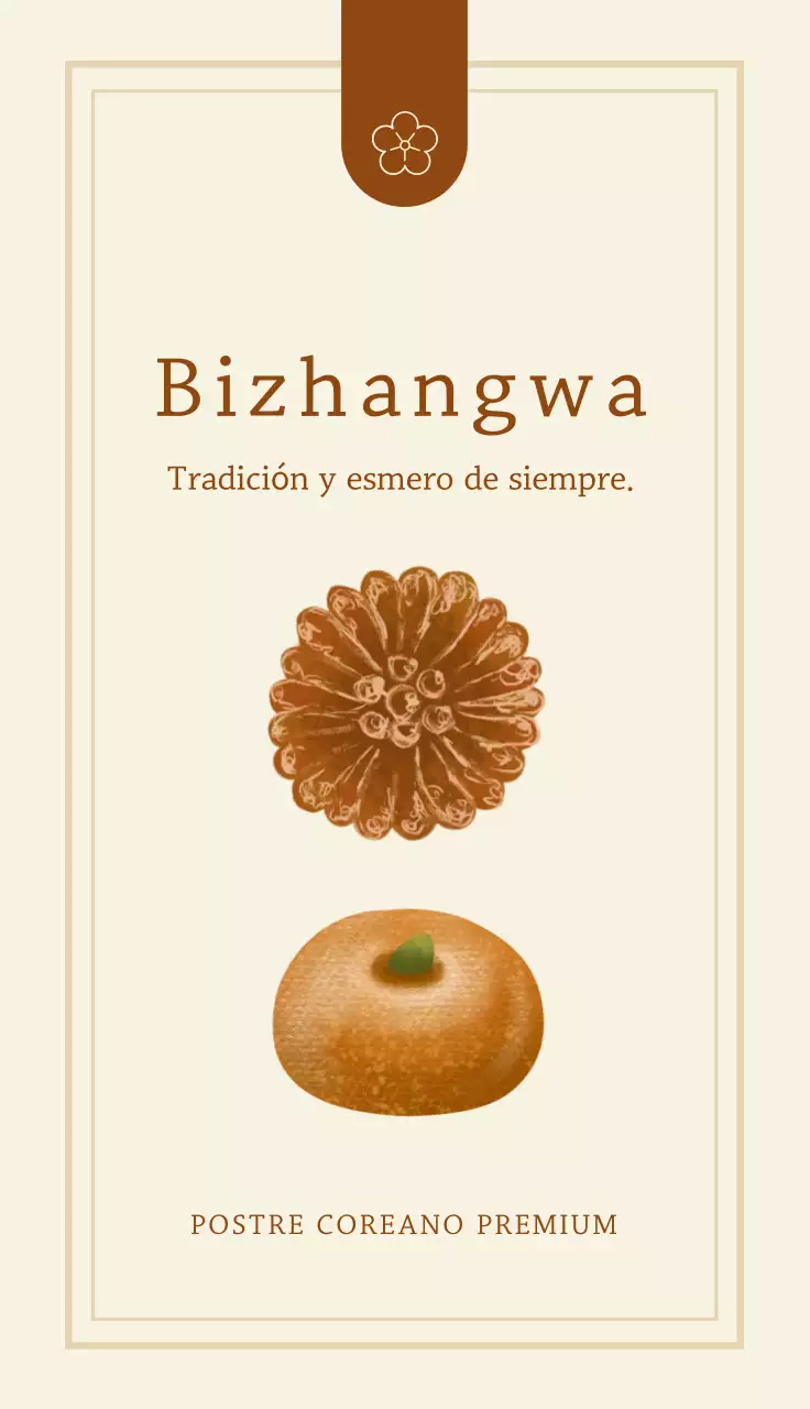 Promoción de marca de confitería tradicional beige