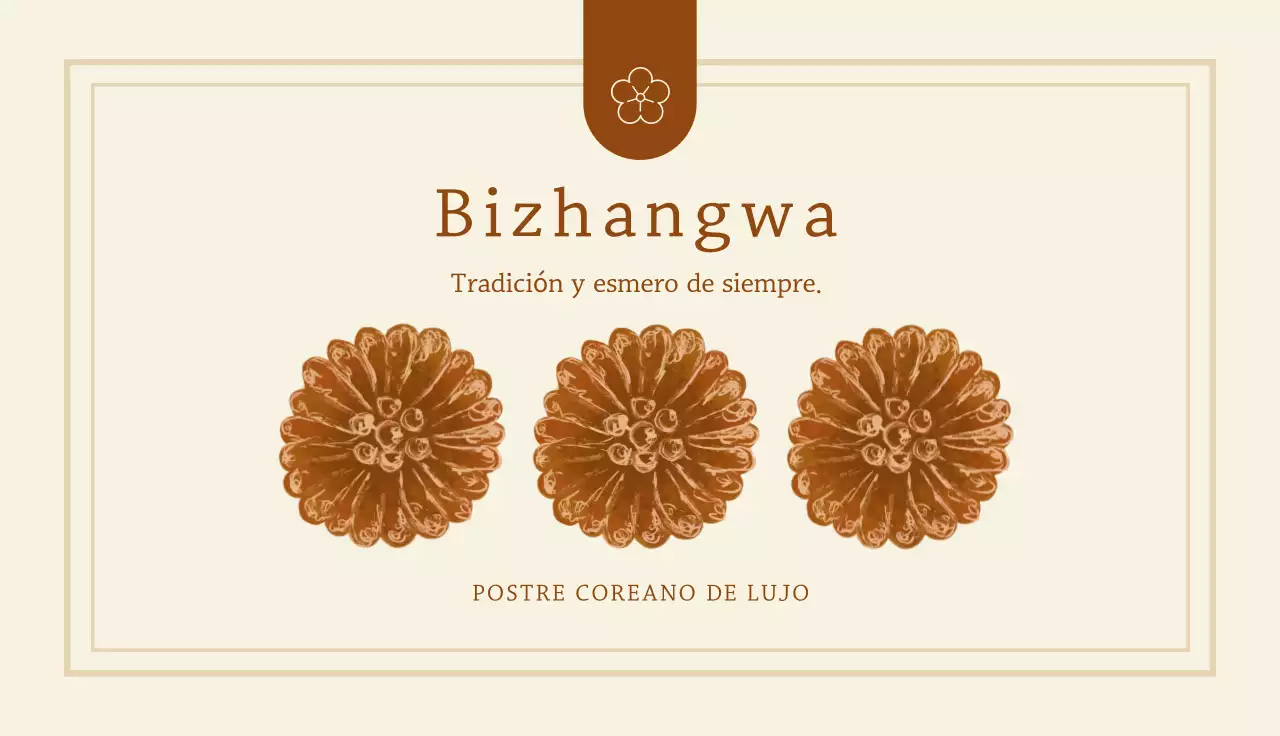 Promoción de marca de confitería tradicional beige
