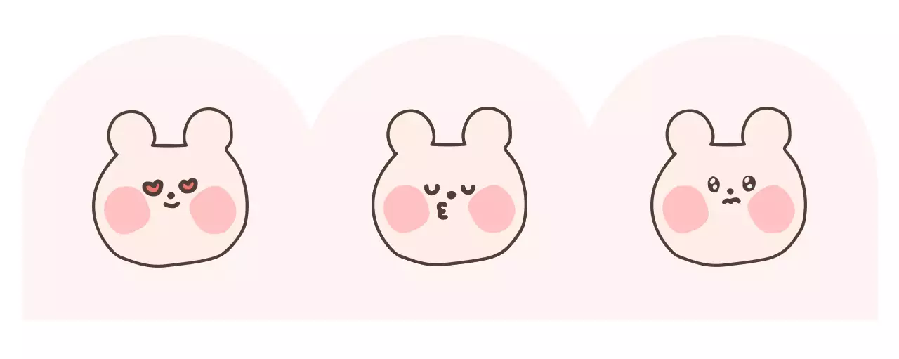 핑크 아기자기한 만화 짤
