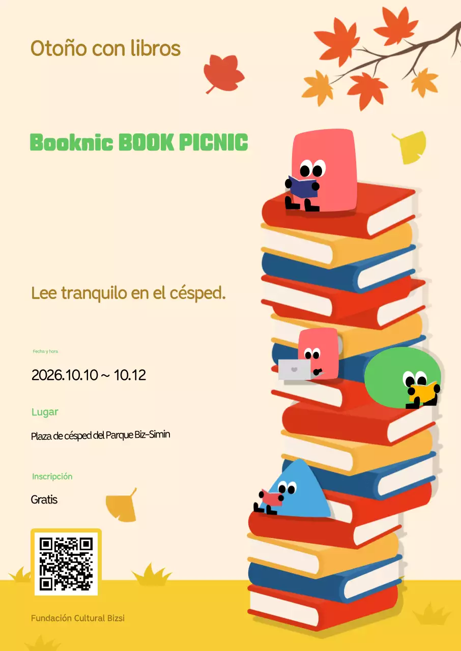 Evento de picnic de lectura en amarillo ordenado