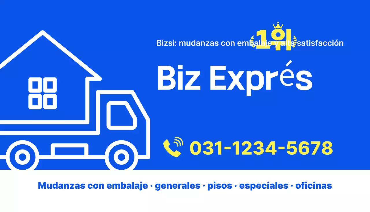 Guía de mudanzas sencilla azul