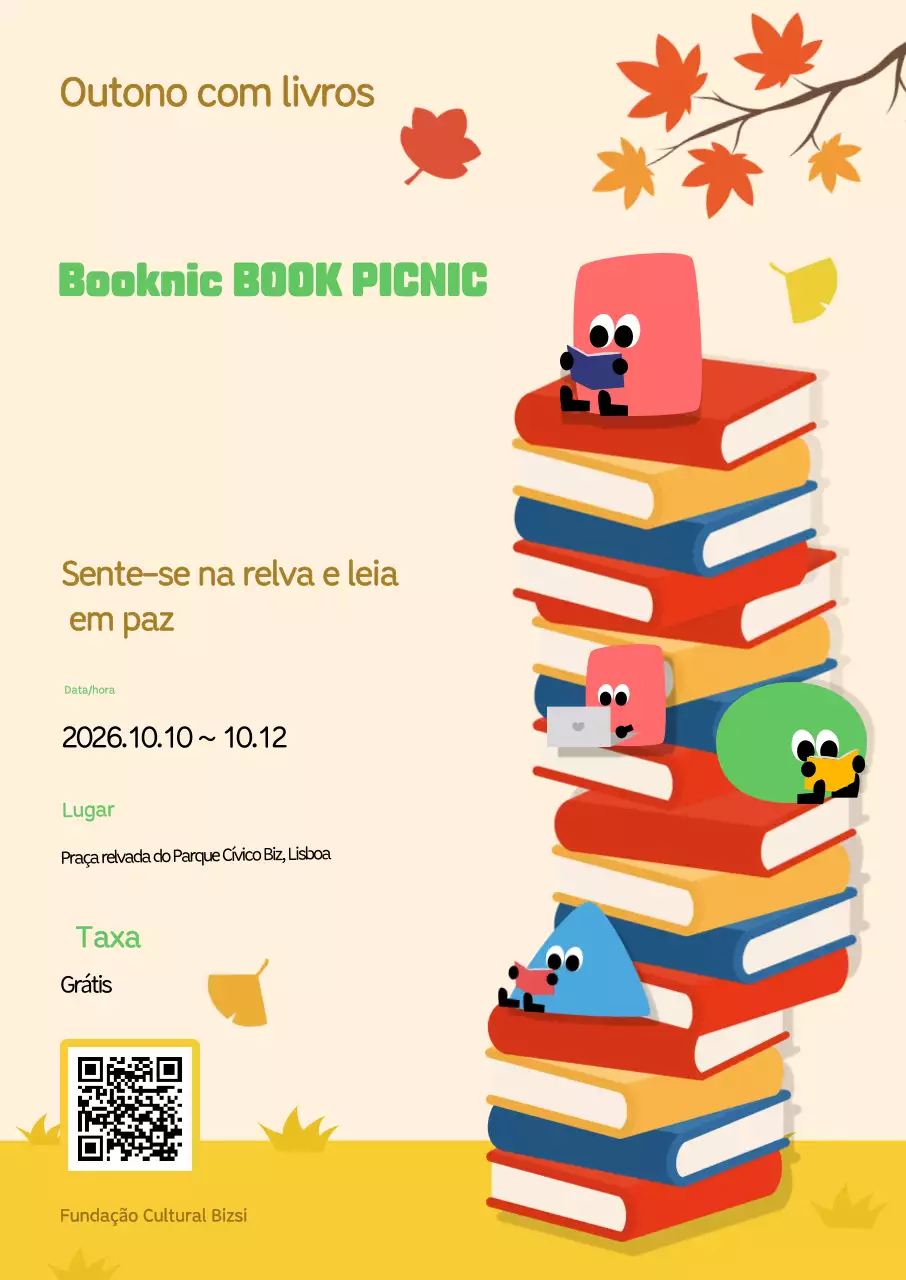 Evento de piquenique de leitura amarelo organizado
