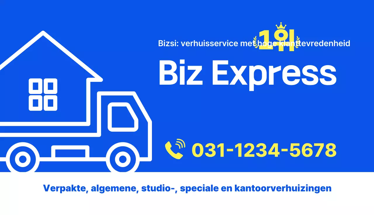 Blauwe eenvoudige verhuisgids