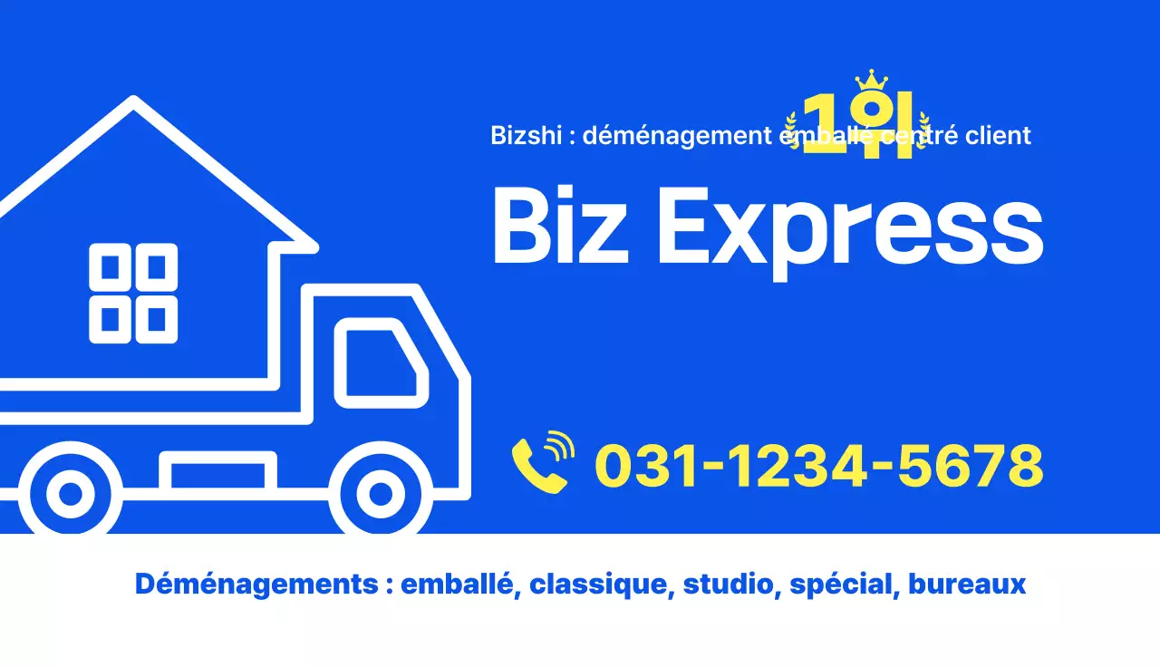 Guide de déménagement simple bleu