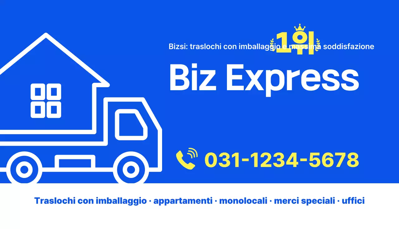 Guida semplice al trasloco blu